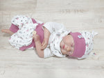 Atelier MiaMia Cool bloomers or baby set short and long no roses pink 33