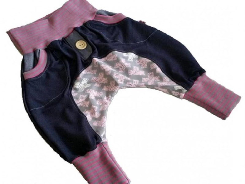Atelier MiaMia - Popo Bloomers Gr. 46-110 also as a set with hat and scarf pink crosses jeans 8