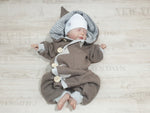 Walk - Overall Baby Kind von 50 bis 110 Designer Walkoverall  braun --walk W10 von Atelier MiaMia