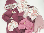 Atelier MiaMia - Walk - overall baby child from 50 to 110 designer flowers dusky pink walk overall Walk W20