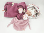Atelier MiaMia - Walk - tuta neonato bambino da 50 a 110 fiori firmati rosa antico walk tuta Walk W20